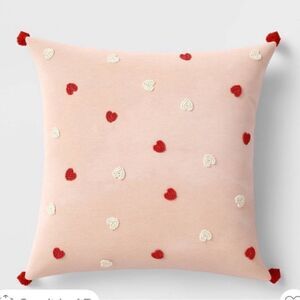 OPALHOUSE Beaded Velvet Valentines Heart Pillow